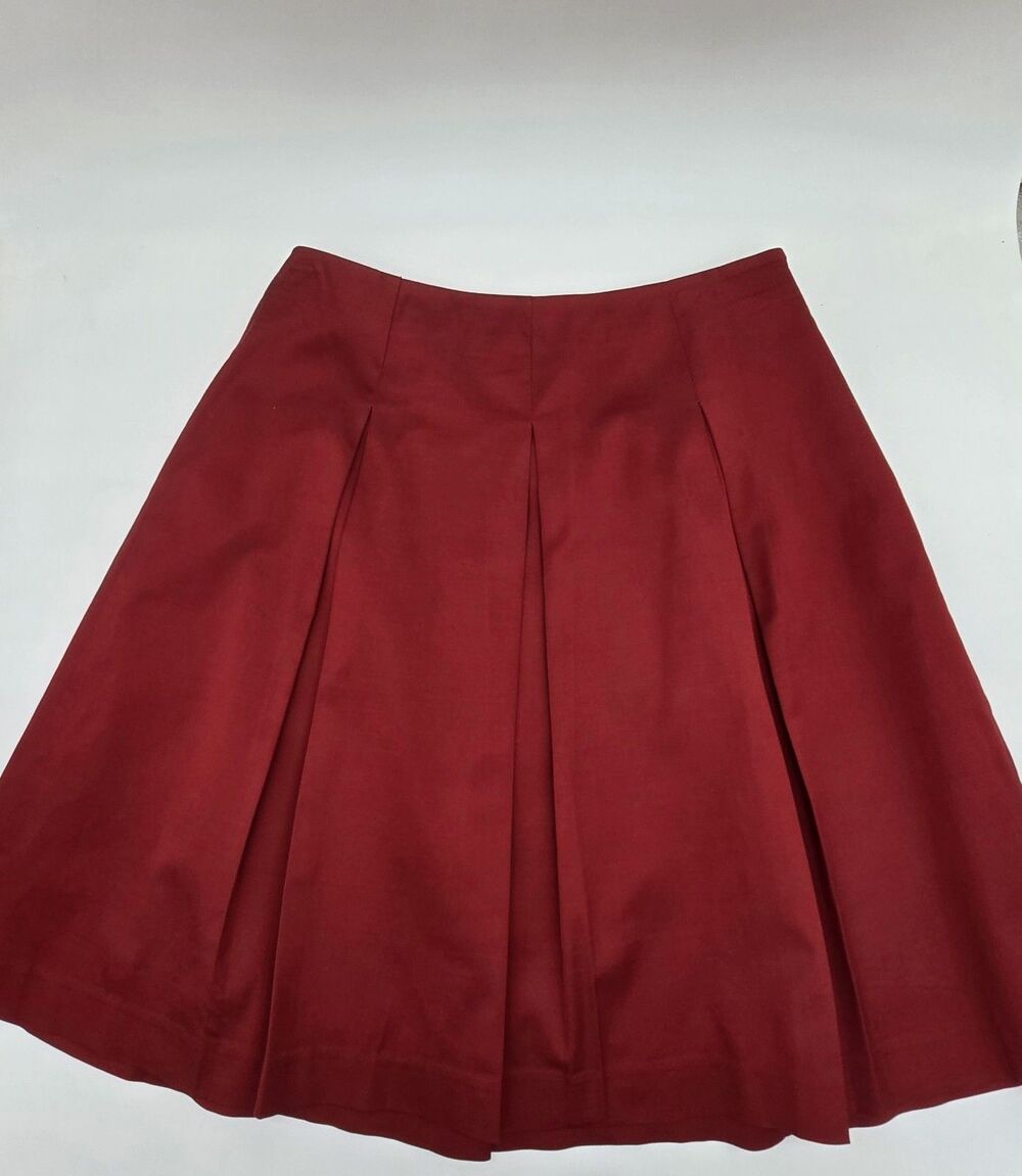 Talbots Pleated A-Line Knee Length Skirt Women's 6 Red - Picture 4 of 7